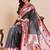 navy blue art silk woven saree with blouse