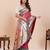 pink art silk woven saree with blouse