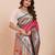 pink art silk woven saree with blouse