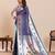 violet art silk woven saree with blouse