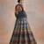 Grey Embroidered Crepe Lehenga Set