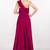 Deep pink silk sleevless embroidered gown