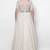 White net short sleeve embroidered gown
