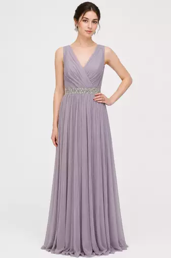 Move  georgette sleevless embroidered gown