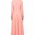 Pink georgette full sleeve embroidered gown