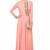 Pink georgette full sleeve embroidered gown