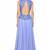 Light blue georgette sleevless embroidered gown