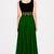 Bottol green velvet & georgette sleevless embroidered gown