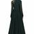 Emerald green georgette long sleeve embroidered gown