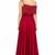 Red georgette sleevless embroidered gown