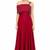 Red georgette sleevless embroidered gown