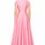 Pink silk short sleeve embroidered gown
