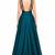 Teal blue tafta silk sleevless embroidered gown