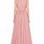Pink georgette sleevless embroidered gown