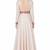 Beige crape silk full sleeve embroidered gown