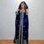 Royal Blue Silver Embroidered Moroccan Kaftan