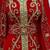 Red Gold Embroidered Moroccan Bridal Kaftan