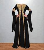 Black Gold Embellished Luxury Moroccan Kaftan
