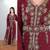 Maroon Embroidered Georgette Moroccan Kaftan with Hand-Beaded Belt