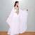 Pristine White Hand-Embroidered Georgette Butterfly Kaftan