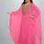 Candy Pink Georgette Butterfly Kaftan with Intricate Gold Zari Yoke