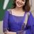 Blue embroidered with jaquard  kanchi cotton maxi kurti dupatta set