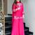 Designer hot pink embroidered crepe sharara suit set with nazmin dupatta for women