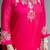 Designer hot pink embroidered crepe sharara suit set with nazmin dupatta for women