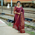 Maroon jaquard  kanchi cotton maxi kurti dupatta set