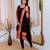 Black jaquard  kanchi cotton maxi kurti dupatta set