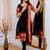 Black jaquard  kanchi cotton maxi kurti dupatta set
