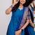 Firozi jaquard  kanchi cotton maxi kurti dupatta set
