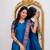 Firozi jaquard  kanchi cotton maxi kurti dupatta set