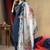 Blue elegant straight kurti pant dupatta set