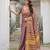 Mauve tissue linen saree with blouse