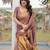 Mauve tissue linen saree with blouse