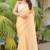 Yellow mul cotton saree with blouse
