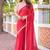 Red mul cotton saree with blouse