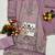 Lavender chiffon semi stitched suit with embroidery & sequence work