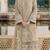 Brown chiffon semi stitched suit with embroidery & sequence work
