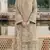 Brown chiffon semi stitched suit with embroidery & sequence work