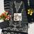 Black chiffon semi stitched suit with embroidery & sequence work