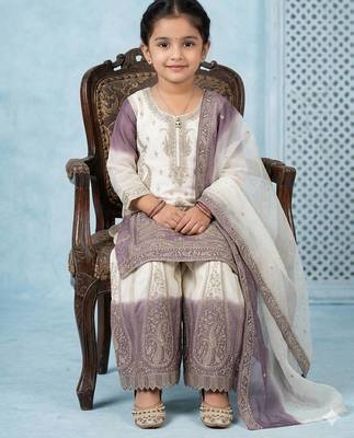  kids collection  kids wear heavy embroidery sequence work kurta set 3