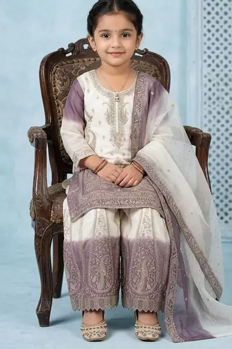  kids collection  kids wear heavy embroidery sequence work kurta set