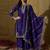 Purple embroidered chinon stitched straight top sharara kurta sharara set