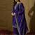 Purple embroidered chinon stitched straight top sharara kurta sharara set