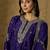 Purple embroidered chinon stitched straight top sharara kurta sharara set