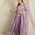 Light purple embroidered vichitra silk stitched anarkali kurta palazzo kurta palazzo set