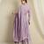Light purple embroidered vichitra silk stitched anarkali kurta palazzo kurta palazzo set