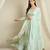 Pista embroidered chinon stitched anarkali kurta pant kurta pant set